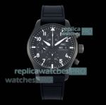 BLS Swiss Clone IWC Pilot's Chronograph 41 TOP GUN All Black Men's Watch 